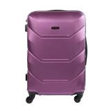 Fialový luxusní lehký plastový kufr "Luxury" - 3 velikosti