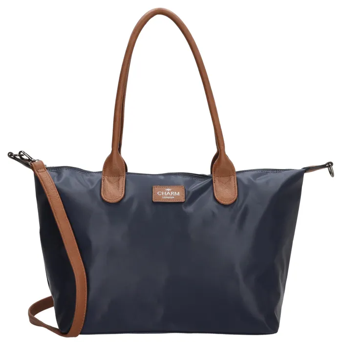 Tmavě modrá objemná shopper kabelka „Femine”