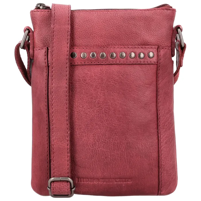 Červená crossbody kabelka z pravé kůže „Hardrock”