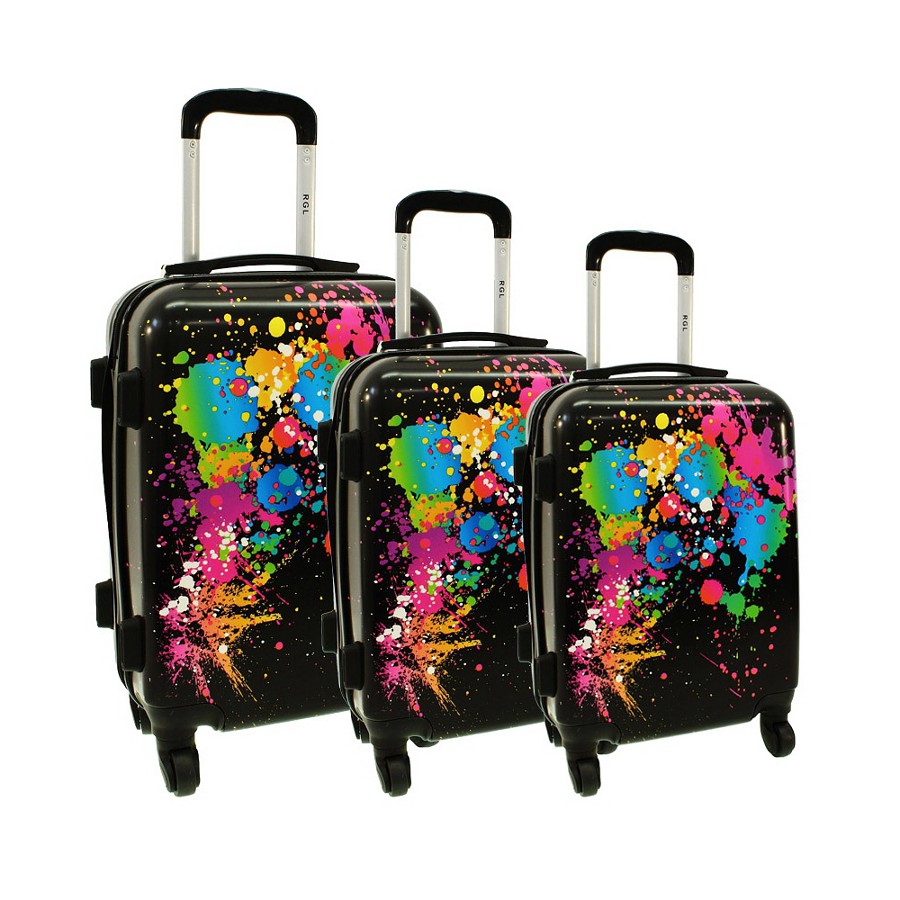 Rogal Barevná sada 3 skořepinových cestovních kufrů "Colors" - M (35l), L (65l), XL (100l)
