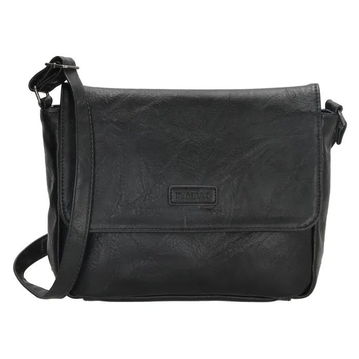 Černá kožená crossbody kabelka "Dunas"