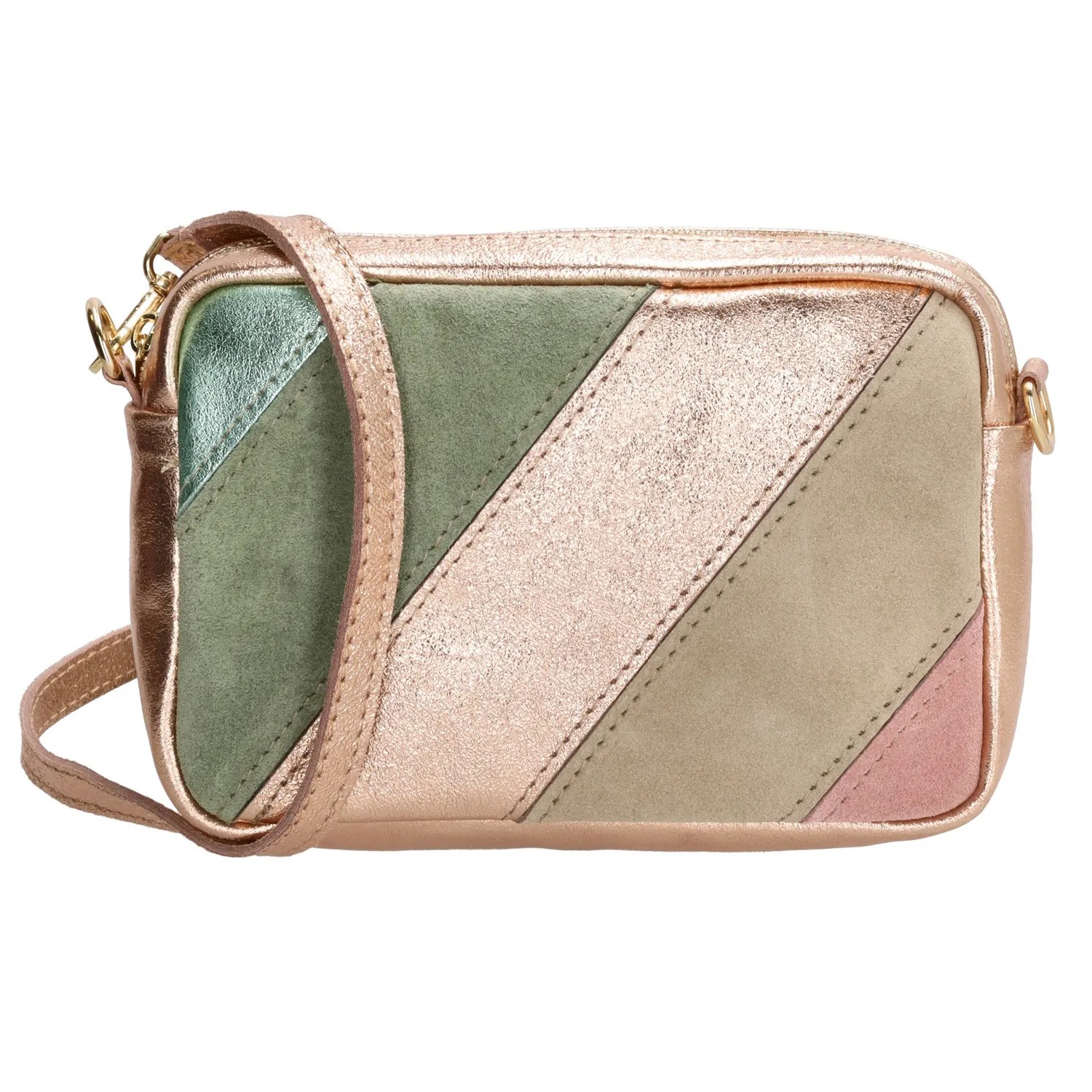 Barevná luxusní kožená crossbody kabelka „Impossible“