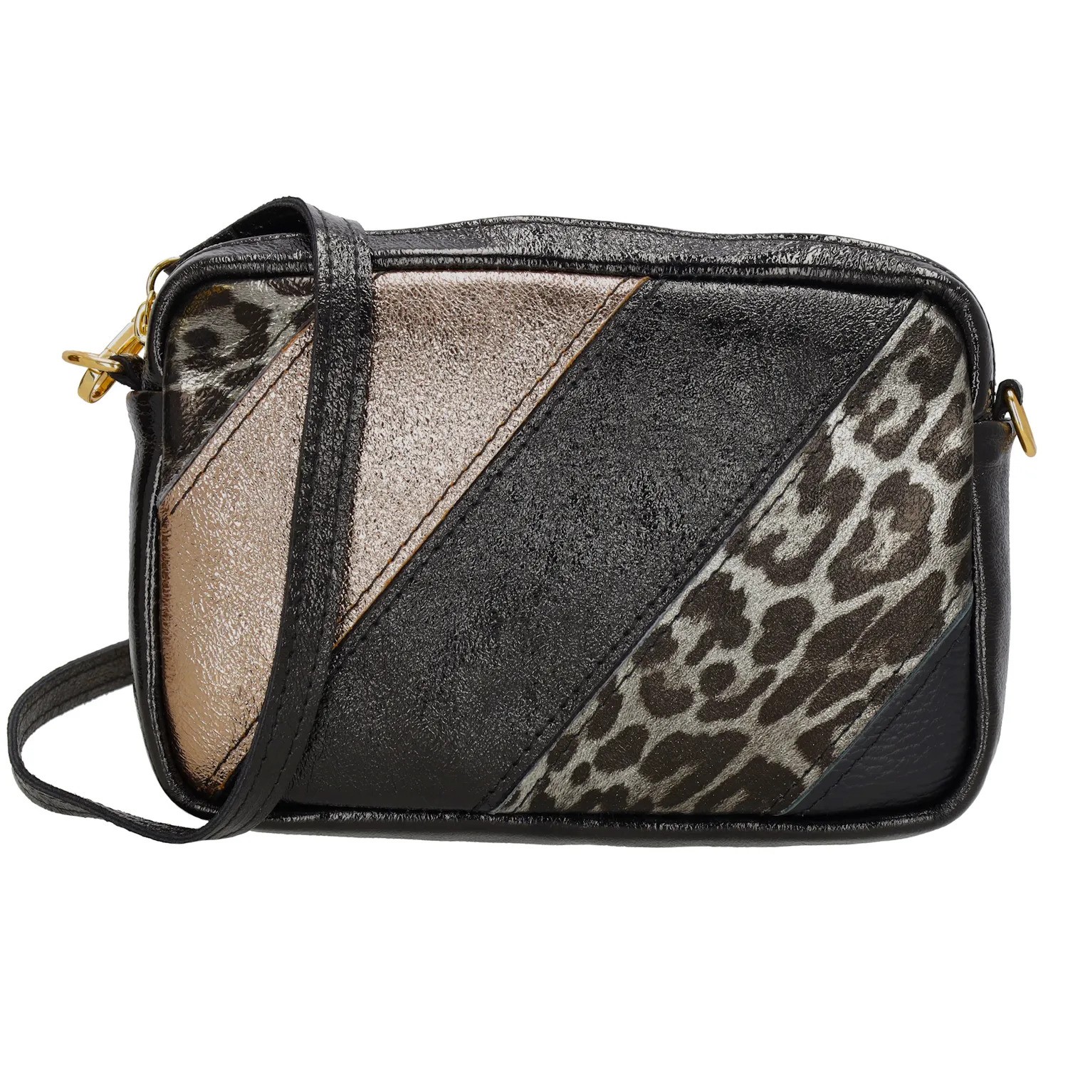 Vzorovaná luxusní kožená crossbody kabelka „Impossible“