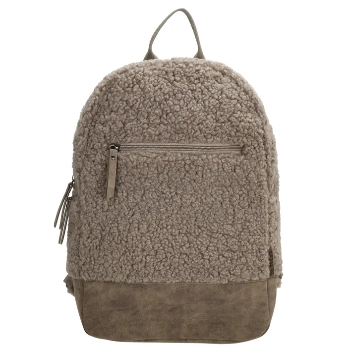 Světle hnědý huňatý vintage batoh „Teddy 2“
