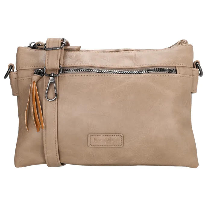 Béžová crossbody kabelka s přívěskem „Nataly“