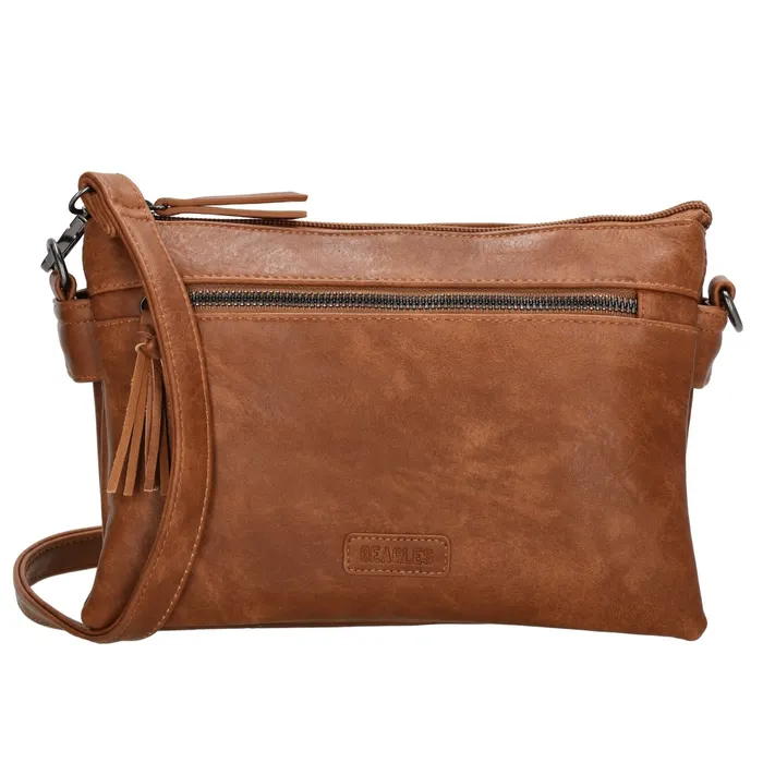 Hnědá crossbody kabelka s přívěskem „Nataly“