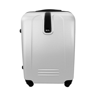 Stříbrný lehký plastový cestovní kufr "Superlight" - 3 velikosti