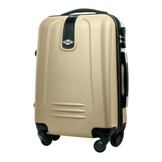 Zlatý lehký plastový cestovní kufr "Superlight" - 3 velikosti