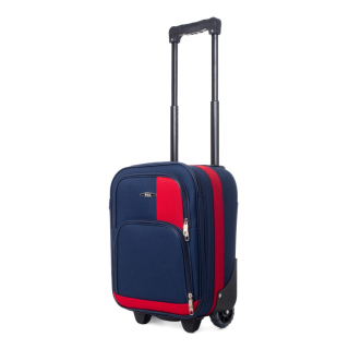 Červeno-modrý malý příruční kufr do letadla "Transport" - vel. S