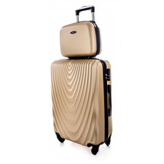 Zlatá sada (taška+kufr) skořepinových kufrů "Motion" - 2 velikosti