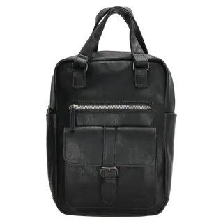 Černý malý kožený batoh „Themis“