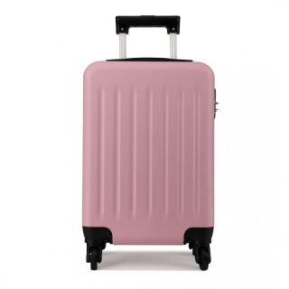 Růžový odolný plastový kufr s TSA zámkem "Defender" - 3 velikosti