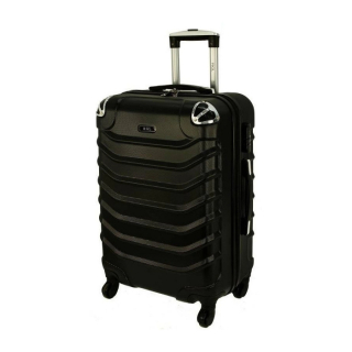Černý skořepinový cestovní kufr "Premium" - 3 velikosti