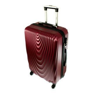 Tmavě červený skořepinový cestovní kufr "Motion" - 3 velikosti