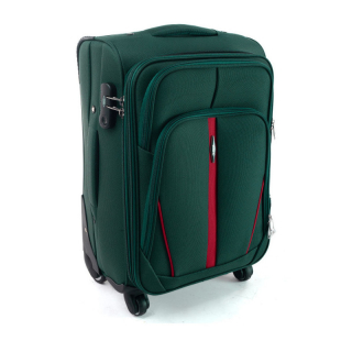 Zelený nepromokavý cestovní kufr "Practical" s expanderem - 3 velikosti